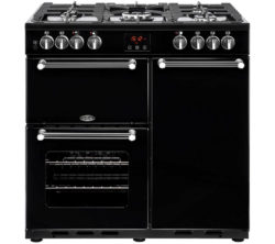 BELLING Kensington 90DFT 90 cm Dual Fuel Range Cooker - Black